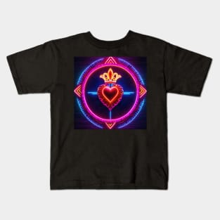 Neon Sacred Heart Kids T-Shirt